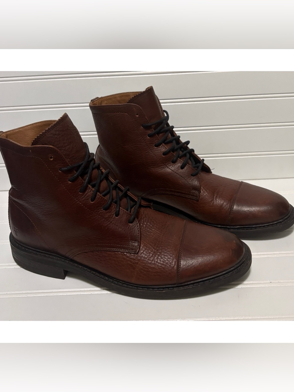 FRYE Seth Cap Toe High Top Lace Up Casual Dress Boots Shoes Mens Size 11 D 80081